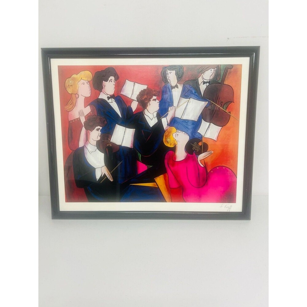 Linda Le Kinff Accords Seriolithograph Orchestra Framed Art Print